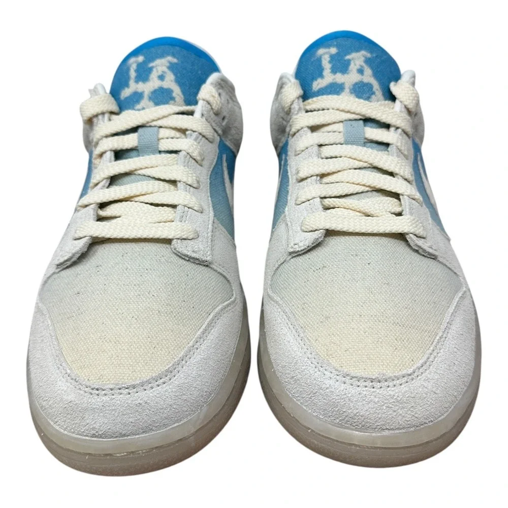 Nike Dunk Low Retro SE Mens 9.5 Sail Baltic Blue Suede Canvas HQ3621-133